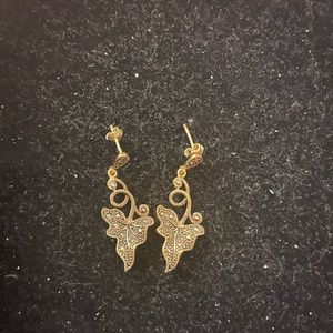 Gold leaf earrings